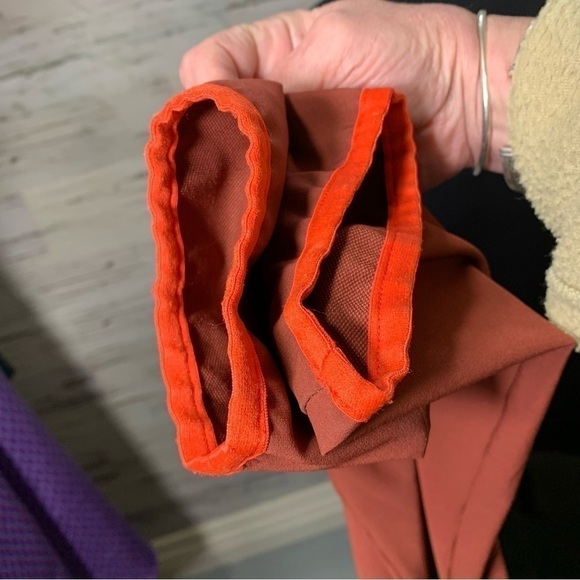 Eddie Bauer Active Zip Sweater Jacket Sz M Burnt Orange Brown Light Sports Top - Picture 11 of 15